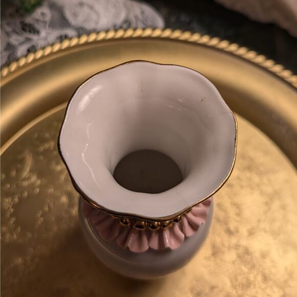 RARE Fenix Kislovodsk Vintage Handmade Russian Porcelain Vase w/ 24K Gold Beads - Picture 5 of 10